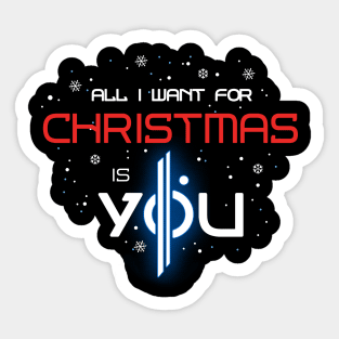 All I want for Christmas - Galactic Sticker